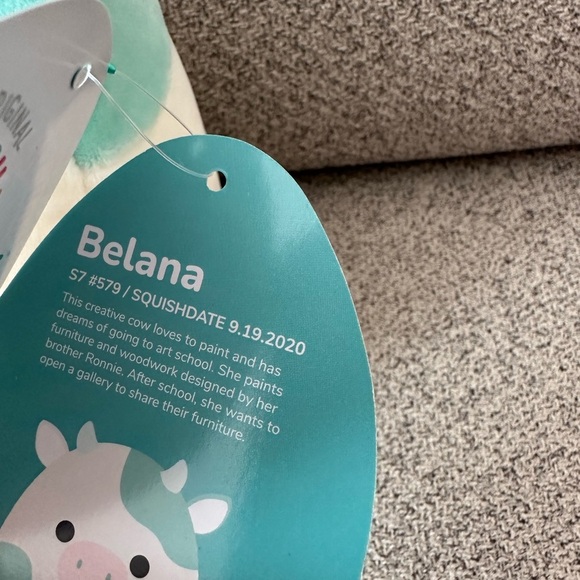 NWT 🐮 7"Belana The Cow Squishmallow - Picture 4 of 4